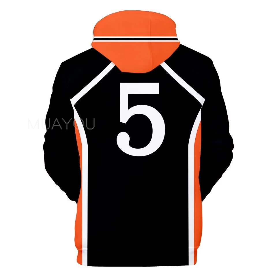 Haikyuu Hoodie 10 Hinata Shoyo/9 Kageyama Tobio Volleyball uniform 3D Karasuno High School Anime Hoodie Casual Kids Sweatshirt