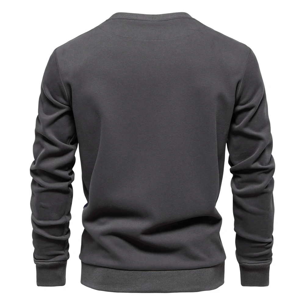 AIOPESON Mens Patckwork Cotton-blend Crew Neck Sweatshirts Fashion Casual Sport Round Neck Pullover Sweatshirt for Men