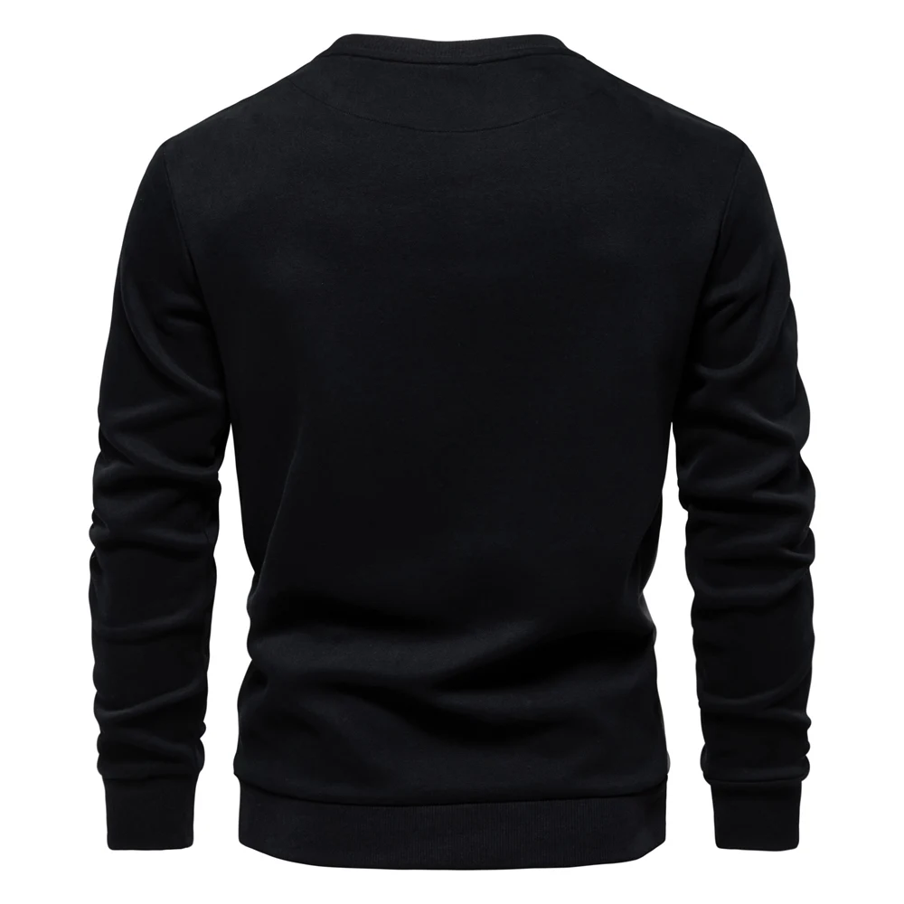 AIOPESON Mens Patckwork Cotton-blend Crew Neck Sweatshirts Fashion Casual Sport Round Neck Pullover Sweatshirt for Men