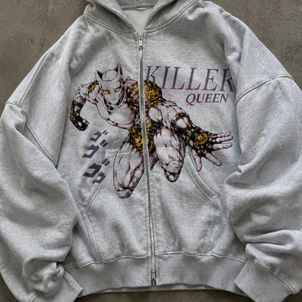 Y2k Jojo Bizarre Adventure Hoodies Women Harajuku Streetwear Pullover Anime Hoodie Sweatshirt Tracksuit Men Clothing