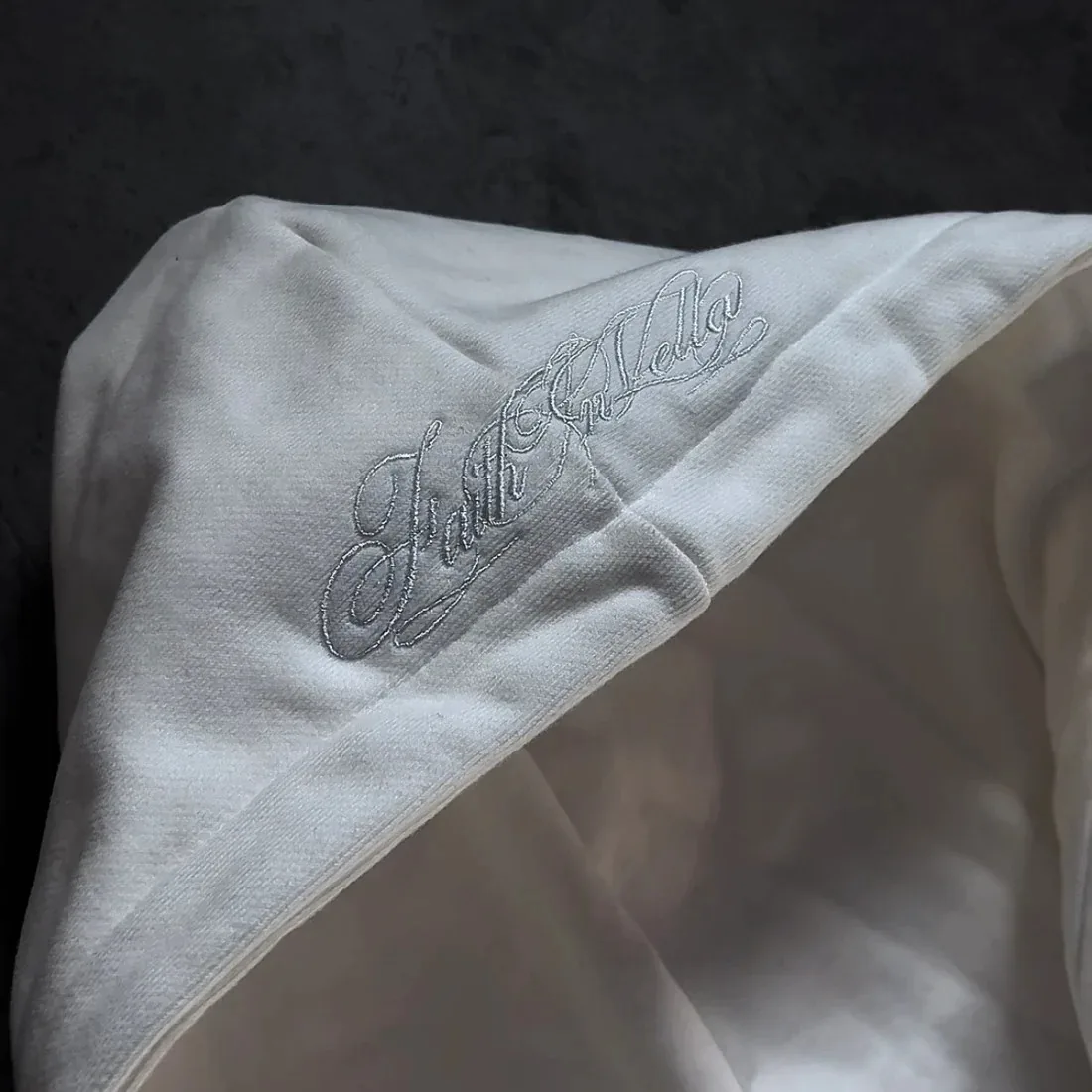 Vintage Portrait Print White Zip Hoodie Y2K Hip Hop Streetwear Embroidery Hood Sweatshirt Autumn Winter Warm coat Men Clothing