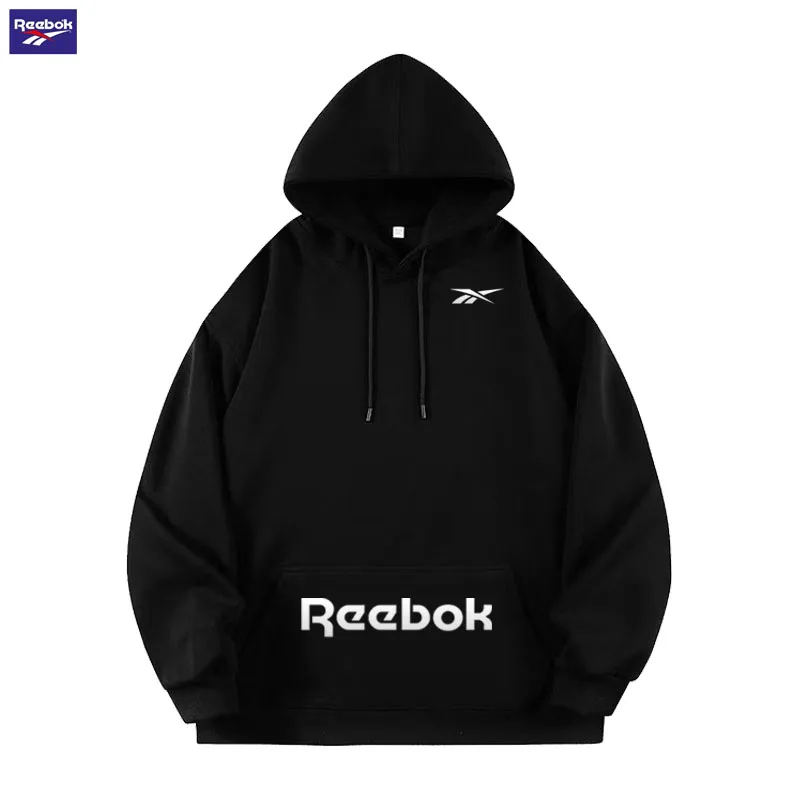 Reebok brand men's hooded jacket - Simple and fashionable style - Various solid colors - Comfortable and suitable for street wea