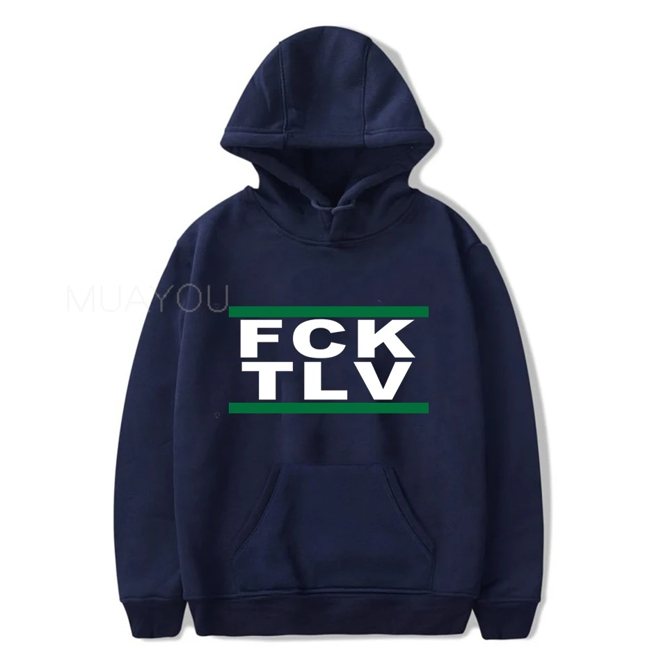 Kids Letter Printed FCK TLV Hoodeis Sweatshirts Men/Women Harajuku Streetwear Spring Autumn Casual FCK TLV Oversized hoodie