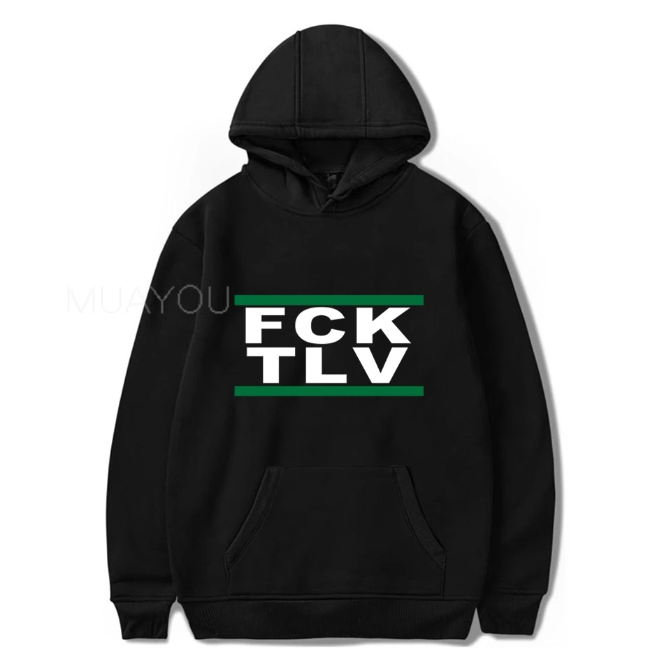 Kids Letter Printed FCK TLV Hoodeis Sweatshirts Men/Women Harajuku Streetwear Spring Autumn Casual FCK TLV Oversized hoodie