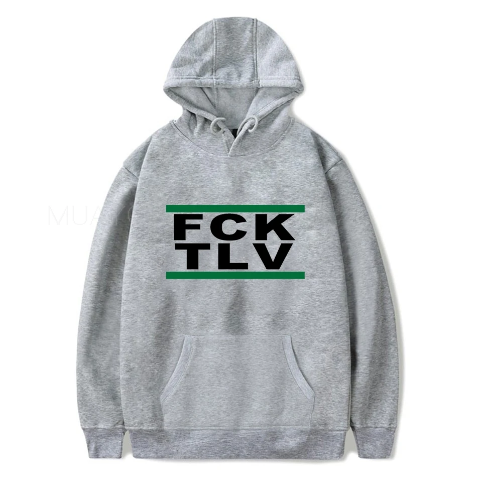 Kids Letter Printed FCK TLV Hoodeis Sweatshirts Men/Women Harajuku Streetwear Spring Autumn Casual FCK TLV Oversized hoodie