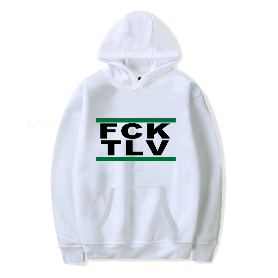 Kids Letter Printed FCK TLV Hoodeis Sweatshirts Men/Women Harajuku Streetwear Spring Autumn Casual FCK TLV Oversized hoodie