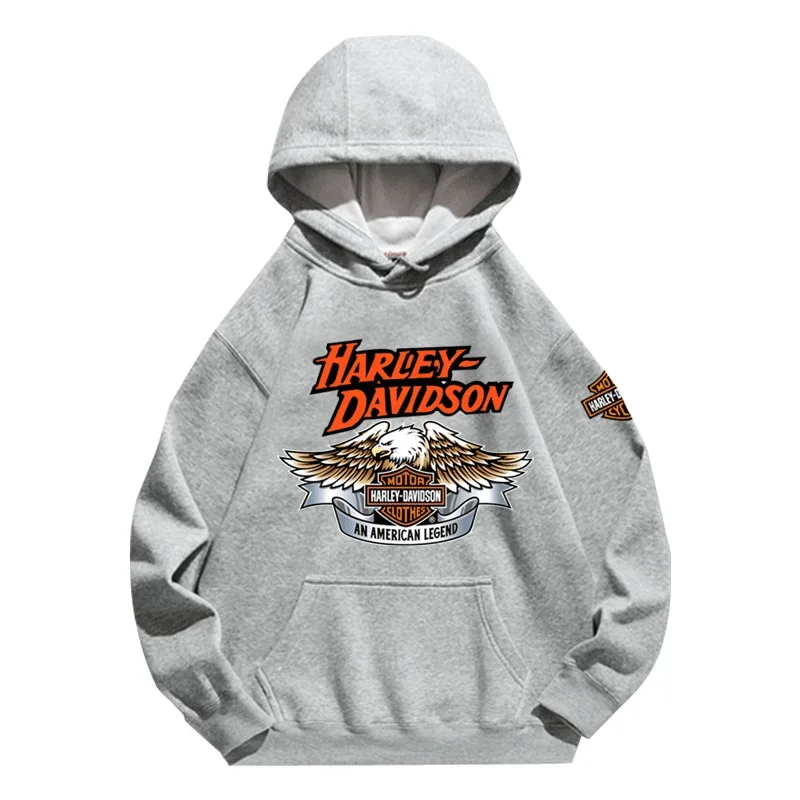 2026 Harley Davidson Autumn Man Printing Hoodie Fashion Motorcycle Hooded Sweatshirt Pullover Lady Outdoor Sports Coat