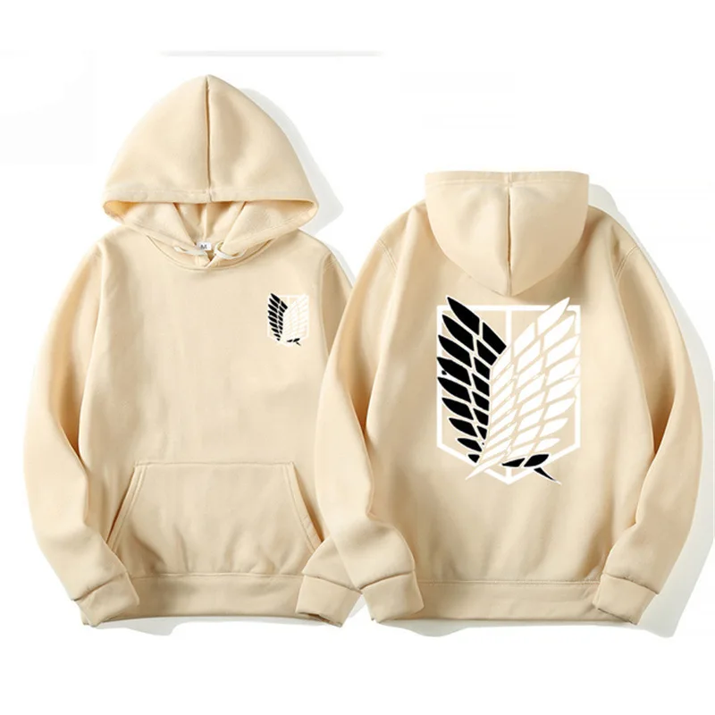 Attack on Titan Men's Hoodie Anime Hoodie Men's and Women's Street Clothing Harajuku Crescent Extreme Man Hoodie Sweatshirt