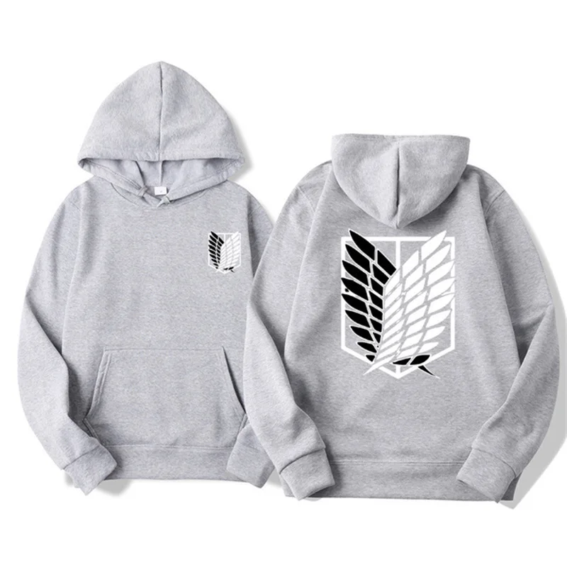 Attack on Titan Men's Hoodie Anime Hoodie Men's and Women's Street Clothing Harajuku Crescent Extreme Man Hoodie Sweatshirt