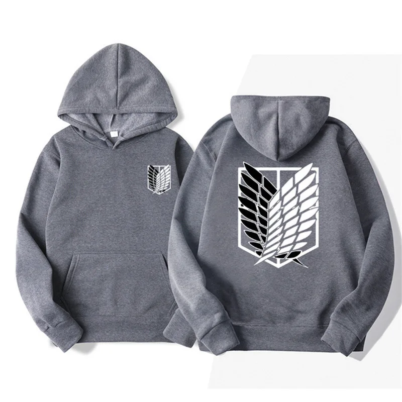 Attack on Titan Men's Hoodie Anime Hoodie Men's and Women's Street Clothing Harajuku Crescent Extreme Man Hoodie Sweatshirt