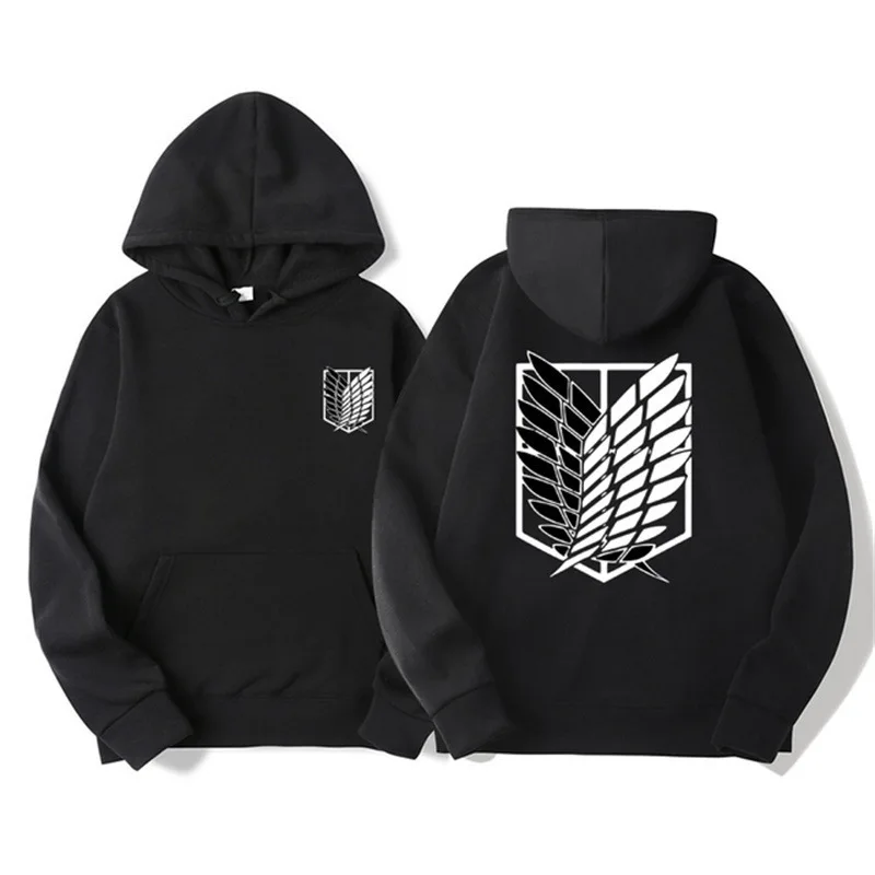 Attack on Titan Men's Hoodie Anime Hoodie Men's and Women's Street Clothing Harajuku Crescent Extreme Man Hoodie Sweatshirt