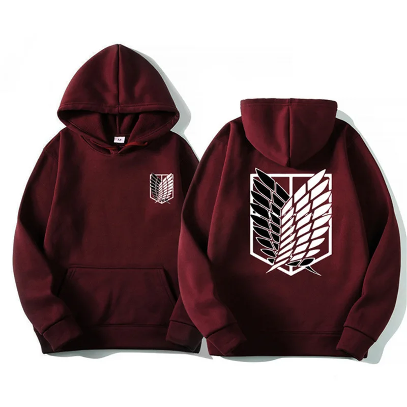 Attack on Titan Men's Hoodie Anime Hoodie Men's and Women's Street Clothing Harajuku Crescent Extreme Man Hoodie Sweatshirt