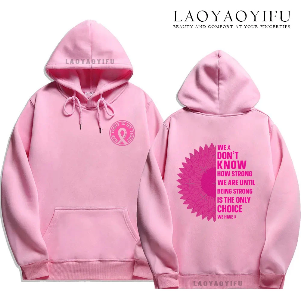 Family Pack Pink Awareness Ribbon Hoodies Survivor Support Winter Collection Spring and Autumn‌ Pink Ribbon Breast Cancer Gifts