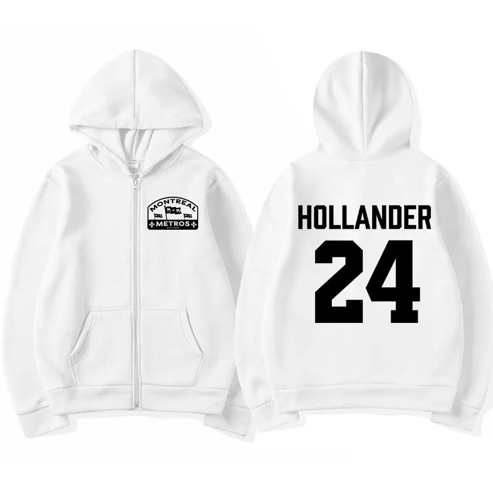 Heated Rivalry Shane Hollander 24 Montreal Metros Zipper Hoodies Men's Women Clothing Zip Up Sweatshirts Long Sleeve Jackets