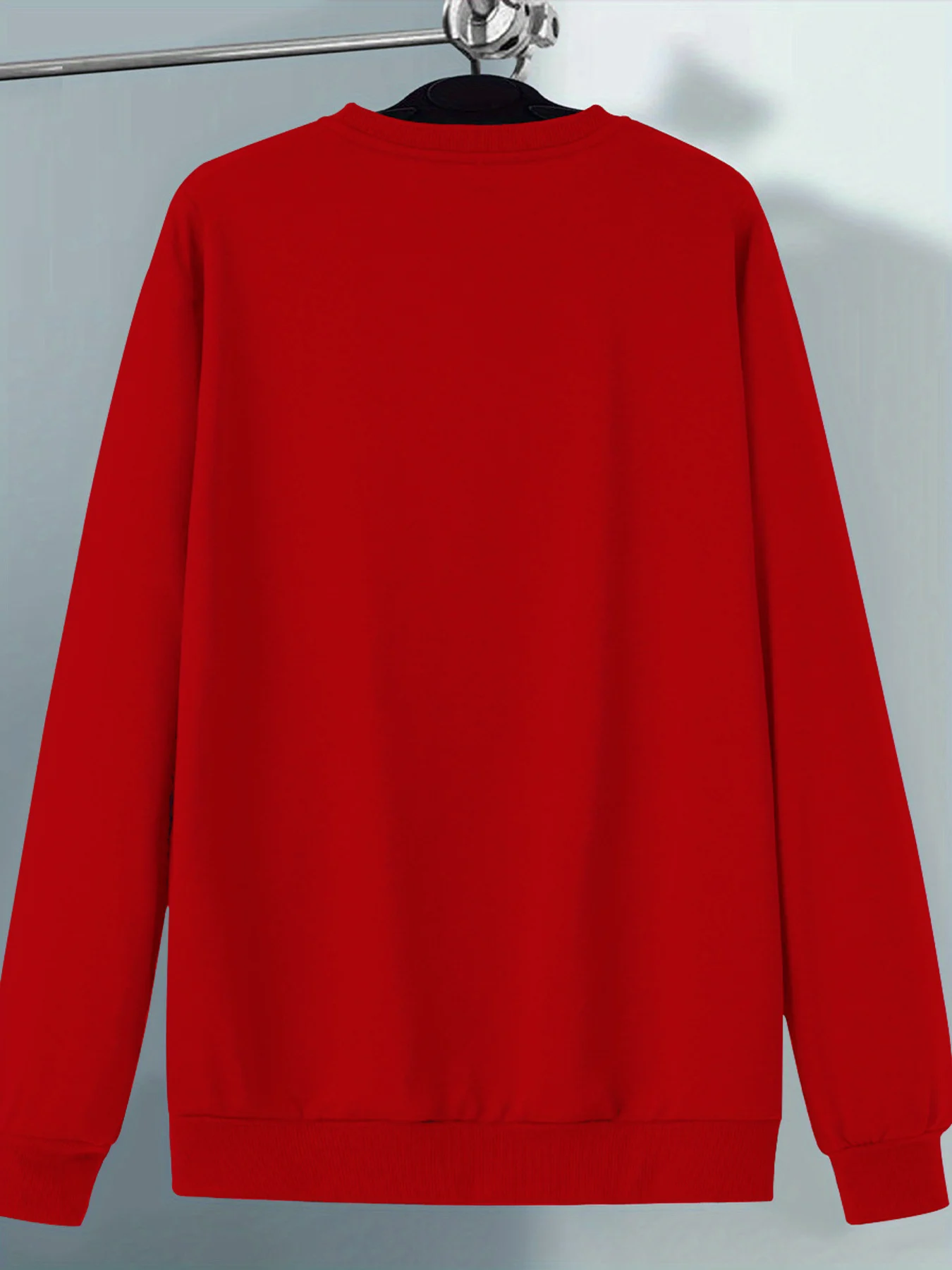 Men's Autumn and Winter Fashionable Casual Loose Fit New York Letter Pattern Printed Long Sleeved Round Neck Sweatshirt