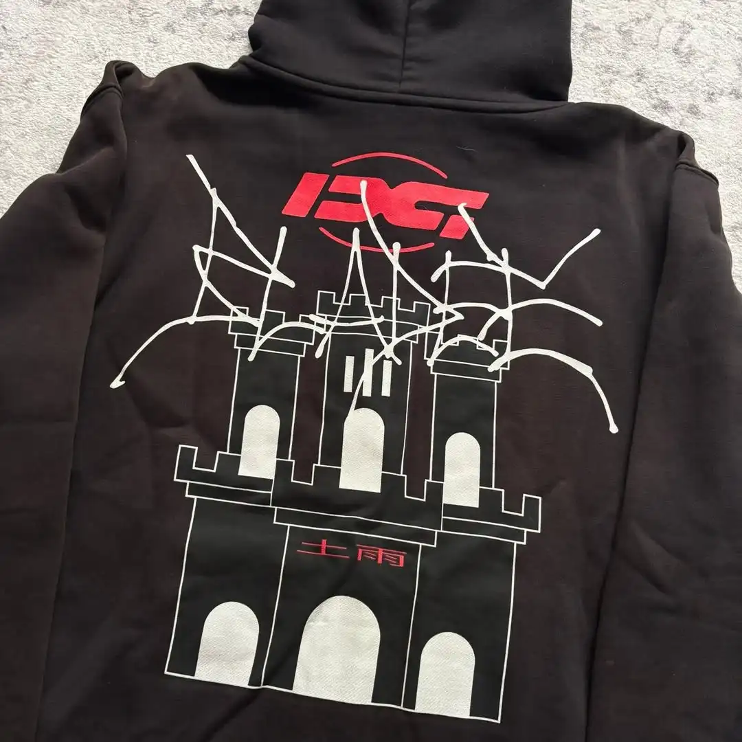 Red Light Zip-Up Oversized Hoodie Grunge Streetwear Gothic Sweatshirt Hoodies Women Tops Men Clothing Goth Harajuku Y2k Clothes