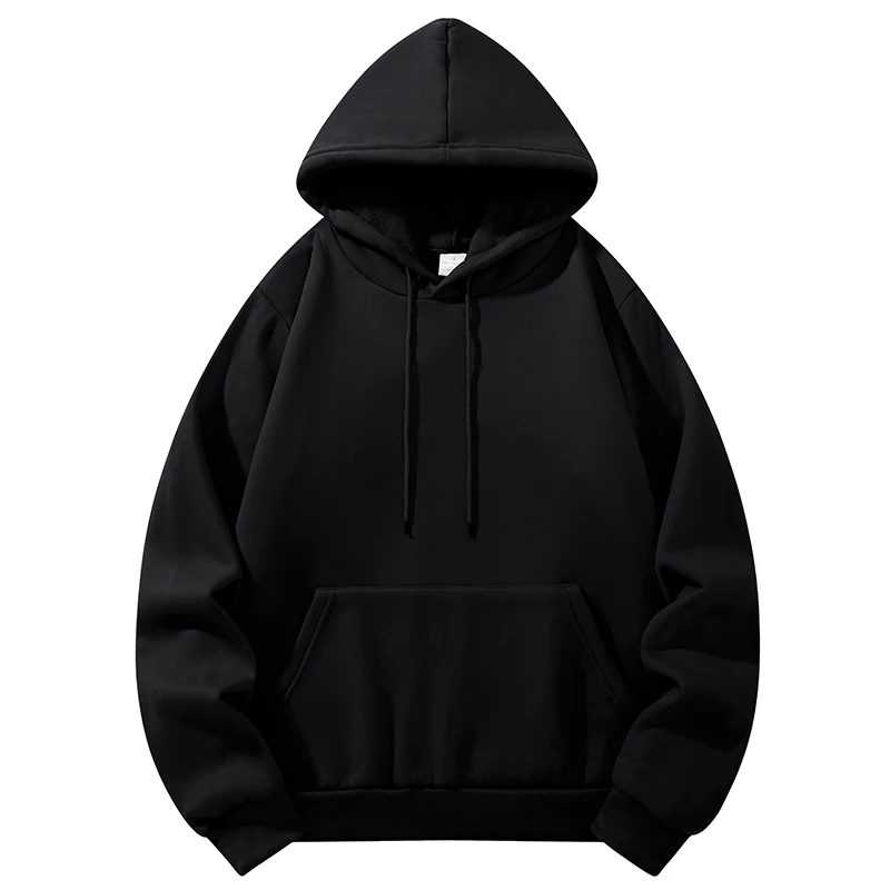 Graphic Print Casual Hoodies for Men Cozy Warm Fleece Lined Hooded Sweatshirt with Kanga Pocket Long Sleeve Pullover Tops Outfit