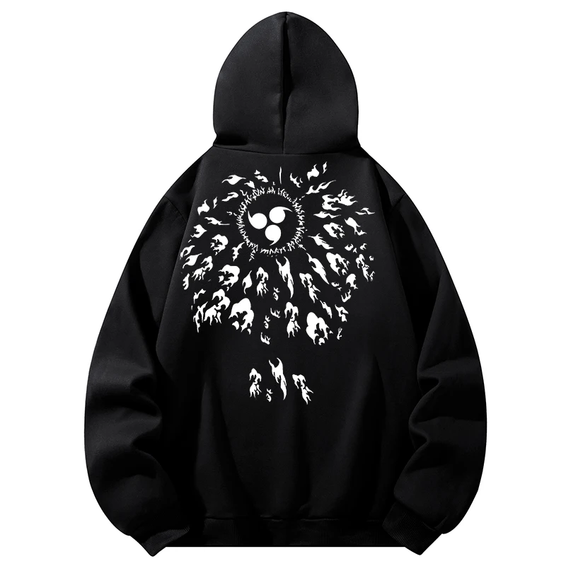 Graphic Print Casual Hoodies for Men Cozy Warm Fleece Lined Hooded Sweatshirt with Kanga Pocket Long Sleeve Pullover Tops Outfit