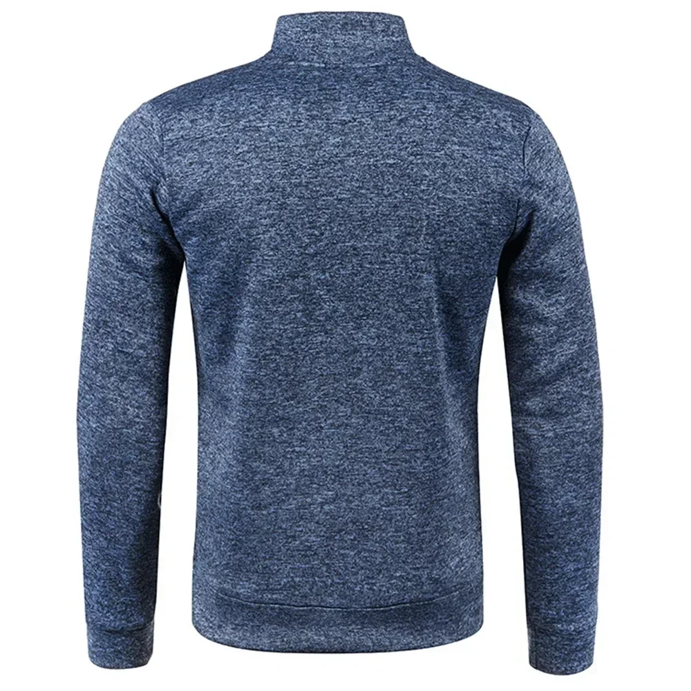 Men's Cardigan Zipper Hoodies Black Green Gray Contrasting Colors Jackets Fashion Casual High Stand Sweatshirts Coats Sportwear