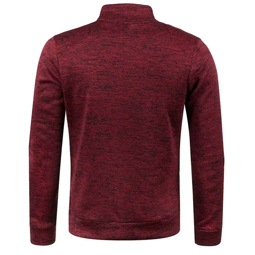 Men's Cardigan Zipper Hoodies Black Green Gray Contrasting Colors Jackets Fashion Casual High Stand Sweatshirts Coats Sportwear