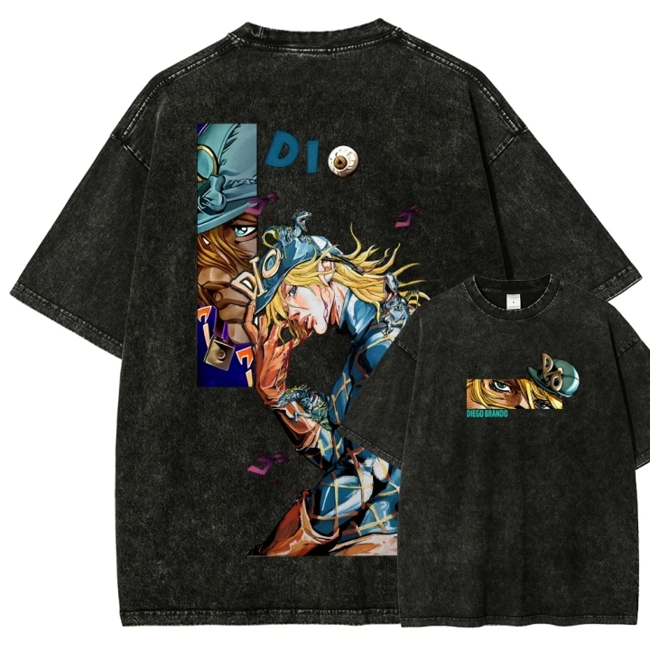 Jojo Bizarre Adventure Anime Hoodies Quarter Zip Long Sleeve Streetwear Anime Sweatshirt Summer Tops Tracksuit Men Clothing