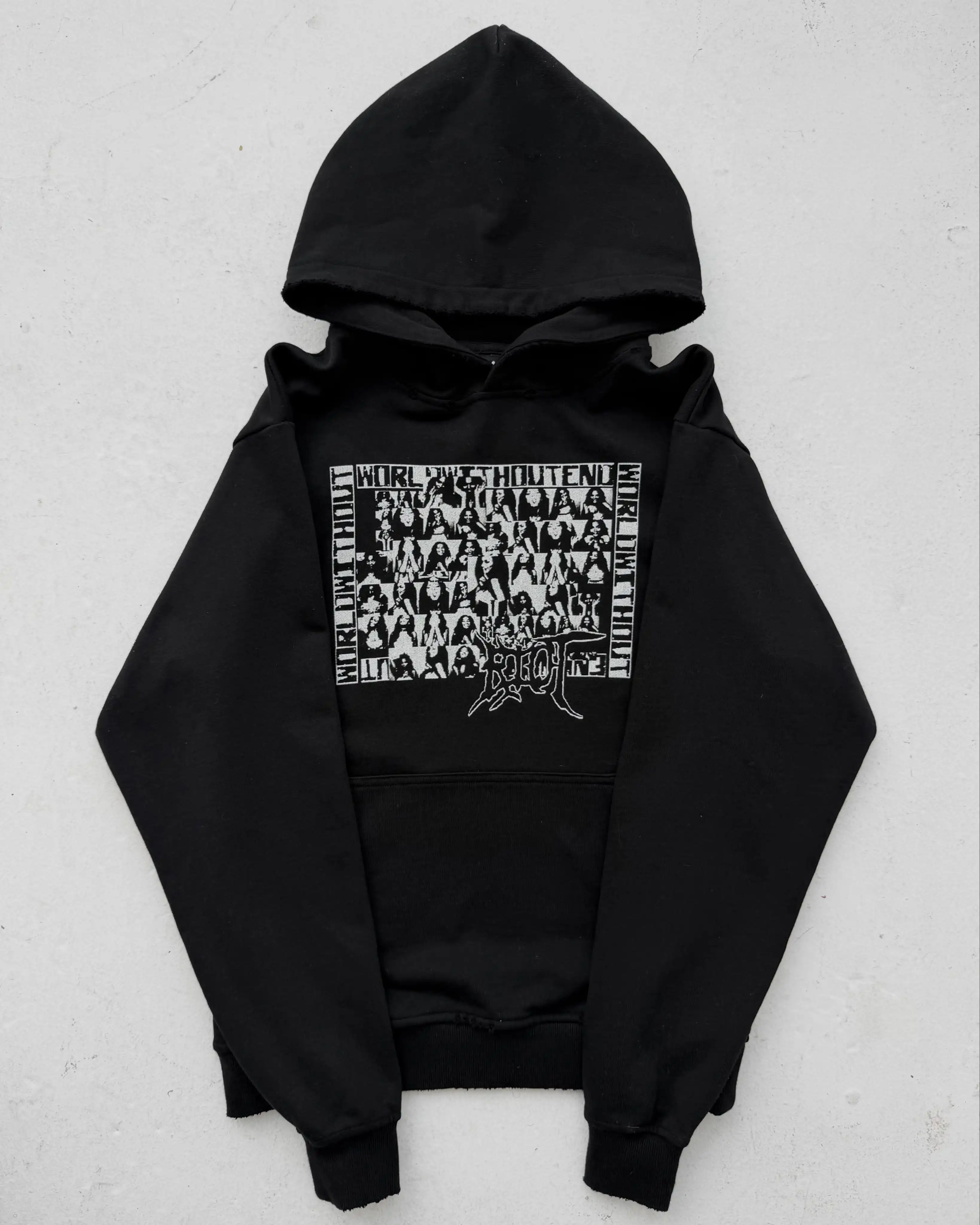 Men Punk Graphic Print Hoodie Streetwear Y2k Long Sleeve Pullover Sweatshirt Gothic Street Style Everyday Casual Fashion Top