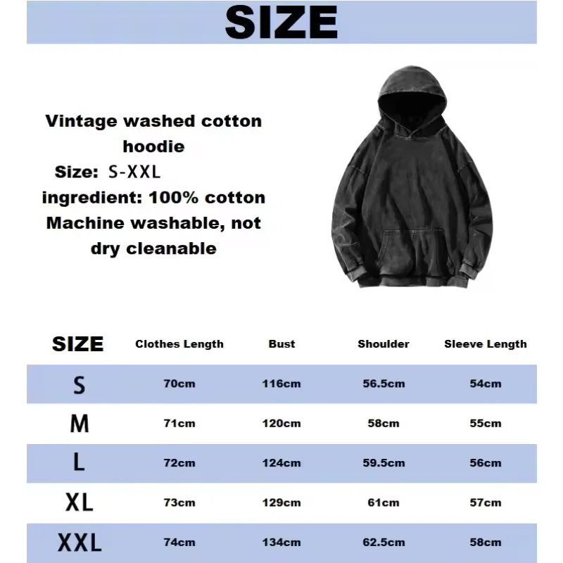 Anime The Seven Deadly Sins Escanor Print Hooded Men Women Hoodies Vintage Washed Sweatshirt Cotton Pullover Casual Streetwear