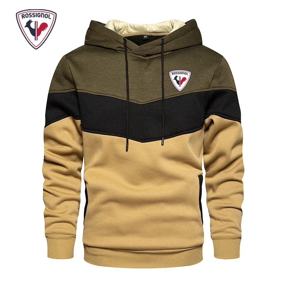 ROSSIGNOL Men's Casual Running Hoodie Rubber Jacket