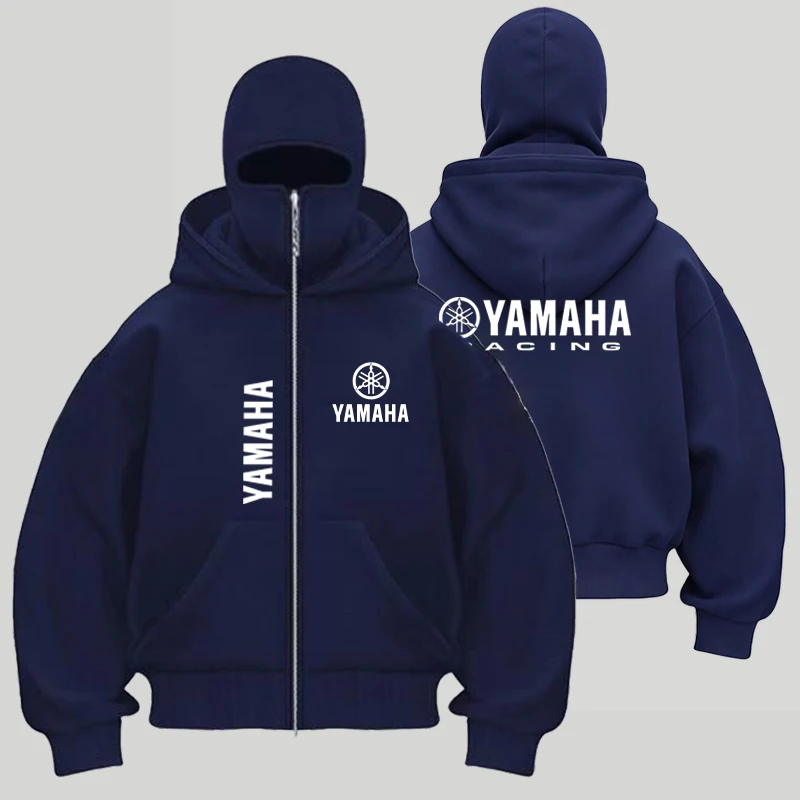 Men's Winter Autumn Fleece Balaclava Double Hooded Pullover With Zipper And Large Pocket Jacket For Outdoor Leisure & Sportswear