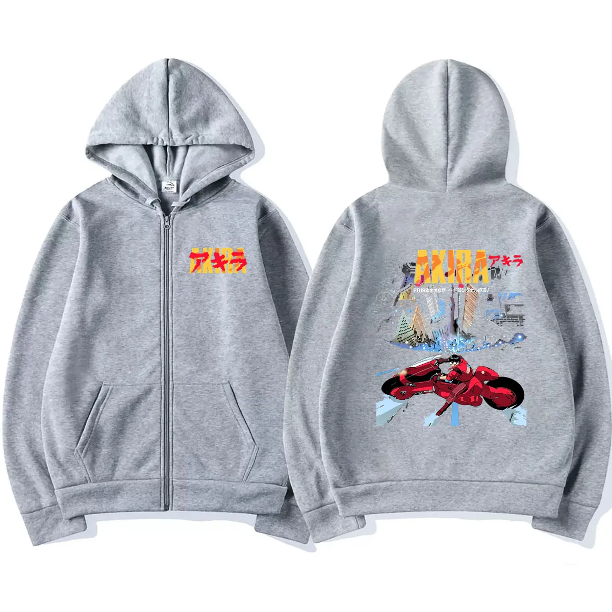 Japanese Movie Anime Akira Shotaro Kaneda Zipper Hoodie Men Women Clothing Oversized Streetwear Male Vintage Zip Up Jacket Coat