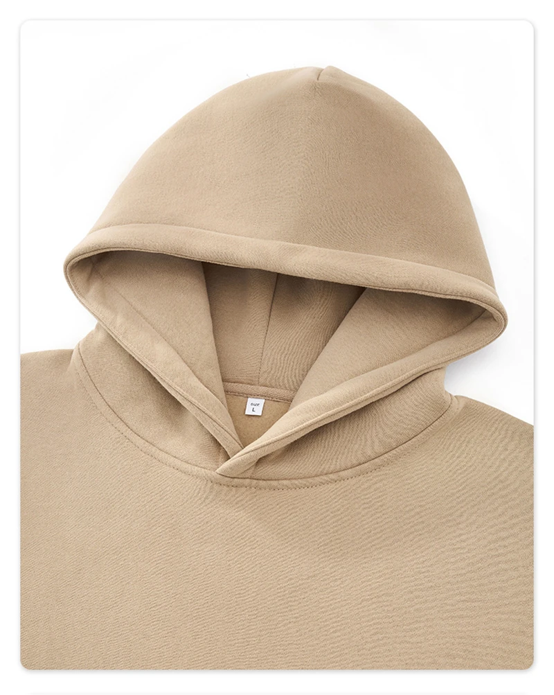 ZODF Trendy Winter Man Boxyfit 350gsm Fleece Hoodie Unisex Old Money Style Comfortable Warm Solid Hooded Pullovers HY0006