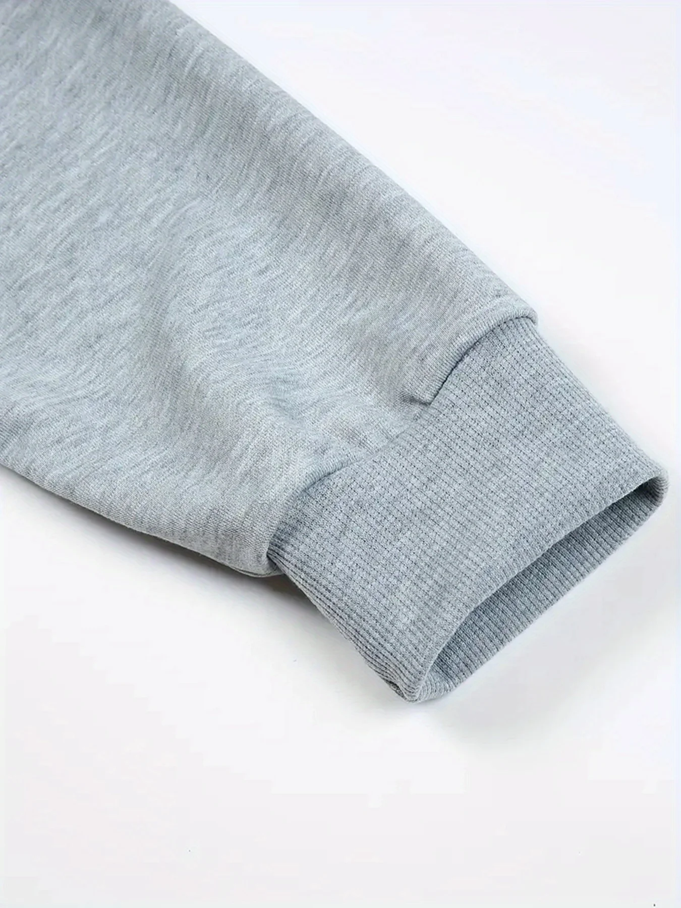 Men's Autumn and Winter Fashionable Casual Loose Poker Card A Print Fleece Pullover Long Sleeved Round Neck Sweatshirt