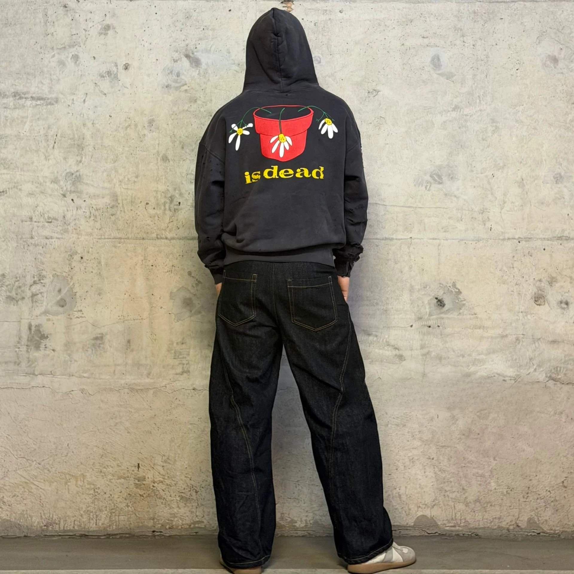 SMX6 Streetwear Sweatshirts Tops Hip Hop Make Old Damaged Hoody De La Soul Is Dead Printing Washing Hoodie for Men Clothing