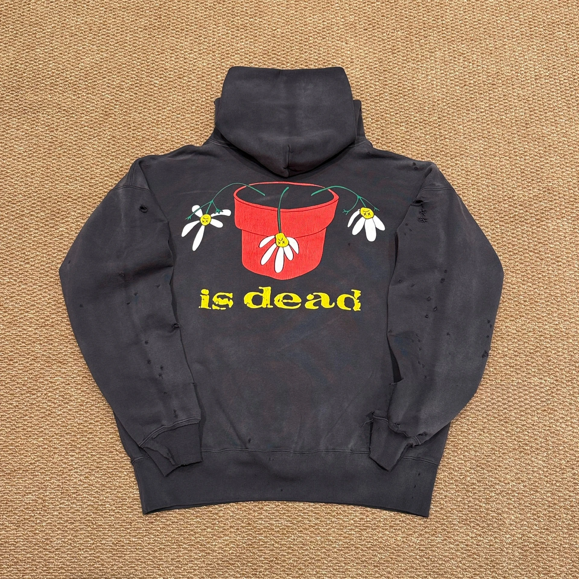 SMX6 Streetwear Sweatshirts Tops Hip Hop Make Old Damaged Hoody De La Soul Is Dead Printing Washing Hoodie for Men Clothing