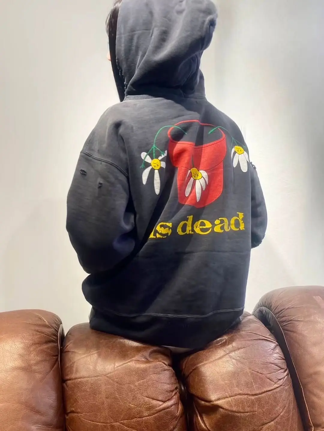 SMX6 Streetwear Sweatshirts Tops Hip Hop Make Old Damaged Hoody De La Soul Is Dead Printing Washing Hoodie for Men Clothing
