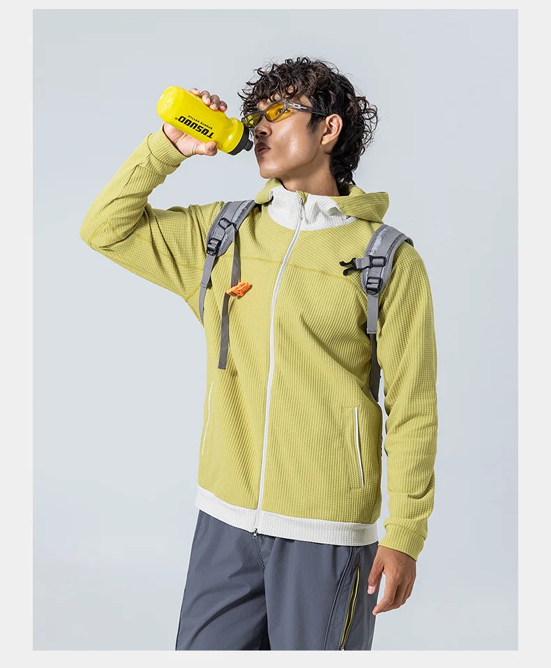 Sweatshirt Coat Men Loose Casual Outdoor Hiking Sport Hoodie Jacket City Walk Track Hooded Sweatshirts Coat Spring Autumn Tops