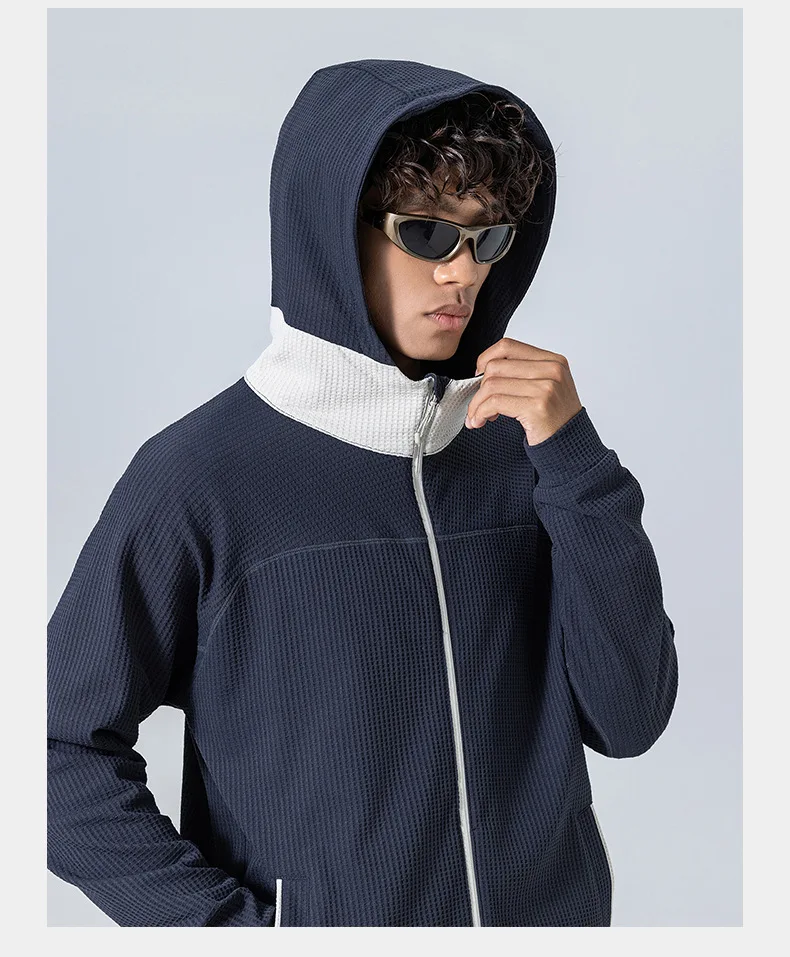 Sweatshirt Coat Men Loose Casual Outdoor Hiking Sport Hoodie Jacket City Walk Track Hooded Sweatshirts Coat Spring Autumn Tops