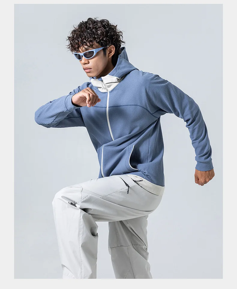 Sweatshirt Coat Men Loose Casual Outdoor Hiking Sport Hoodie Jacket City Walk Track Hooded Sweatshirts Coat Spring Autumn Tops