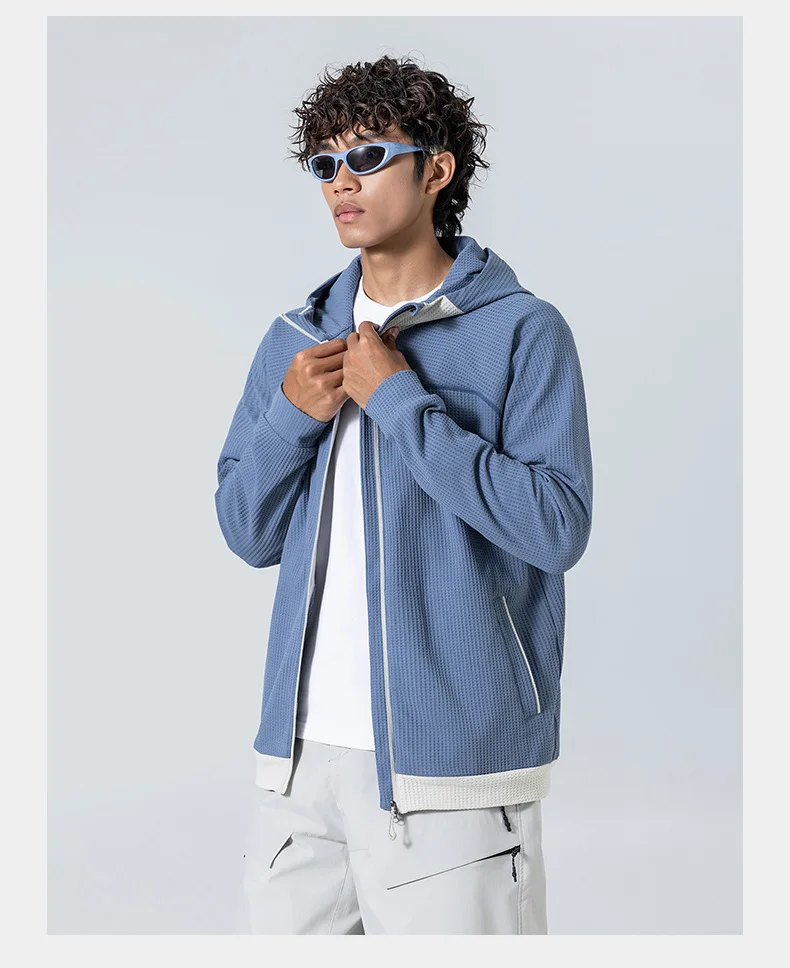 Sweatshirt Coat Men Loose Casual Outdoor Hiking Sport Hoodie Jacket City Walk Track Hooded Sweatshirts Coat Spring Autumn Tops