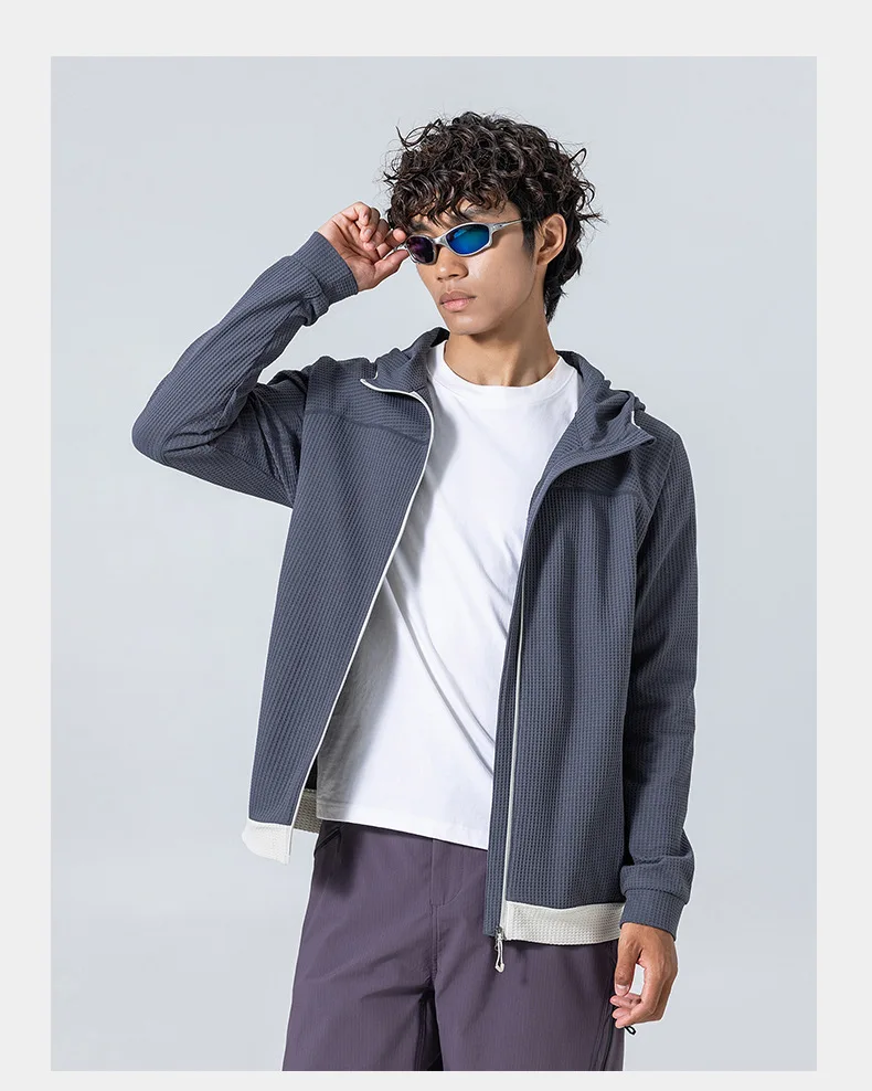 Sweatshirt Coat Men Loose Casual Outdoor Hiking Sport Hoodie Jacket City Walk Track Hooded Sweatshirts Coat Spring Autumn Tops