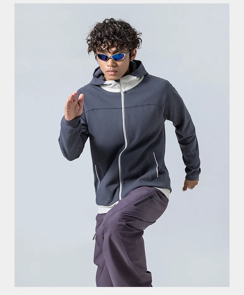 Sweatshirt Coat Men Loose Casual Outdoor Hiking Sport Hoodie Jacket City Walk Track Hooded Sweatshirts Coat Spring Autumn Tops