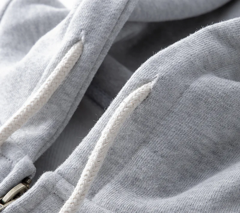 500GSM Heavyweight Terry Zip Up Hoodie for Men Solid Color Loose Oversized Casual Trendy Comfort Layering Full Zip Sweatshirt
