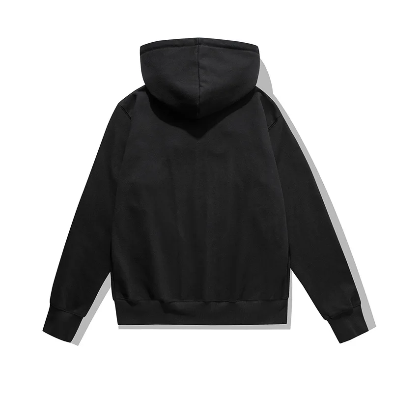 500GSM Heavyweight Terry Zip Up Hoodie for Men Solid Color Loose Oversized Casual Trendy Comfort Layering Full Zip Sweatshirt