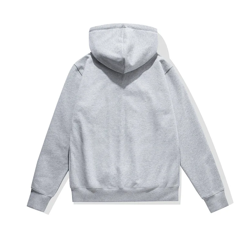 500GSM Heavyweight Terry Zip Up Hoodie for Men Solid Color Loose Oversized Casual Trendy Comfort Layering Full Zip Sweatshirt