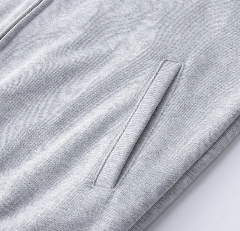 500GSM Heavyweight Terry Zip Up Hoodie for Men Solid Color Loose Oversized Casual Trendy Comfort Layering Full Zip Sweatshirt