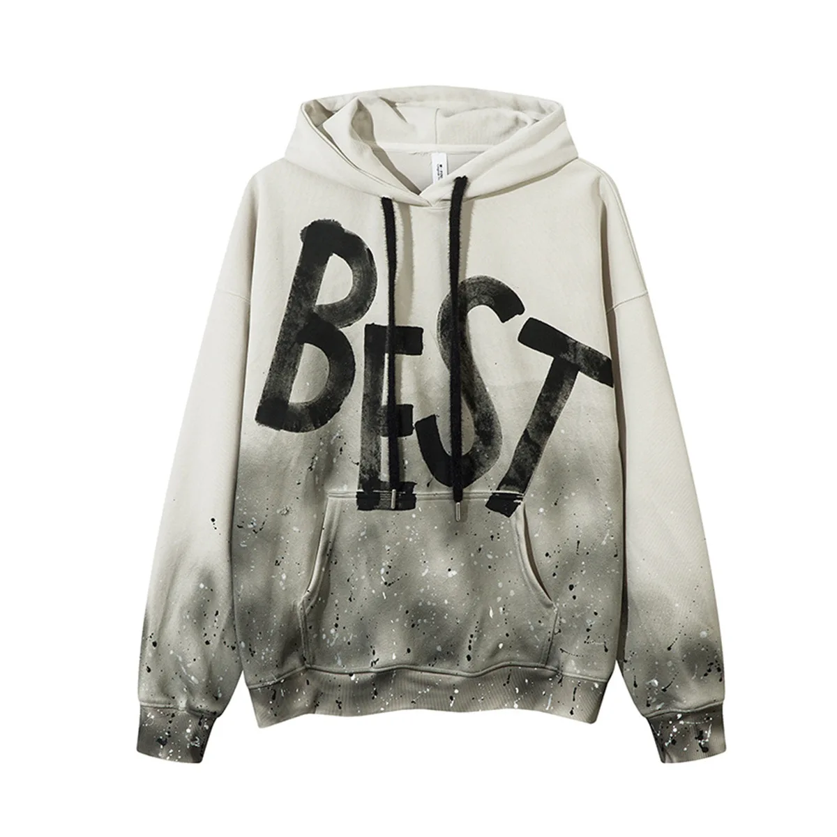 PFNW High Street Fashion Dirty Stained Graffiti Hoodie Men's Hooded Long Sleeve Loose Pullover Top 2026 New Tide 28L3413