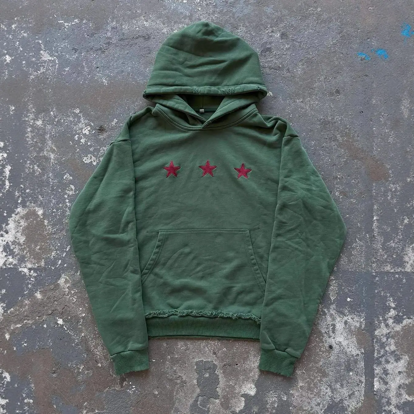 American style new loose-fitting 2025 design fashionable and casual fleece-lined, printed hoodie with featuring printed hood