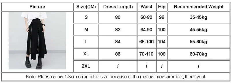 Women High Waist Skirts Harajuku Punk Style Irregular Zipper Skirt Pants for Women Gothic Black Hip Hop Skirts Female Streetwear