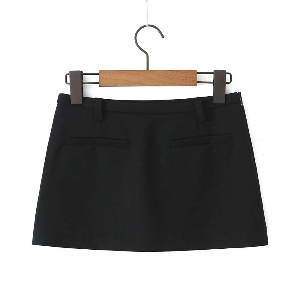 Summer black mini skirts for woman low waist skirts sexy cute 2000s clothing y2k pencil micro skirt grey short skirts beach