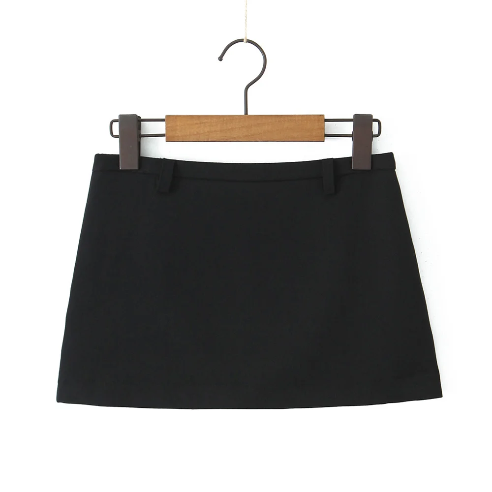 Summer black mini skirts for woman low waist skirts sexy cute 2000s clothing y2k pencil micro skirt grey short skirts beach